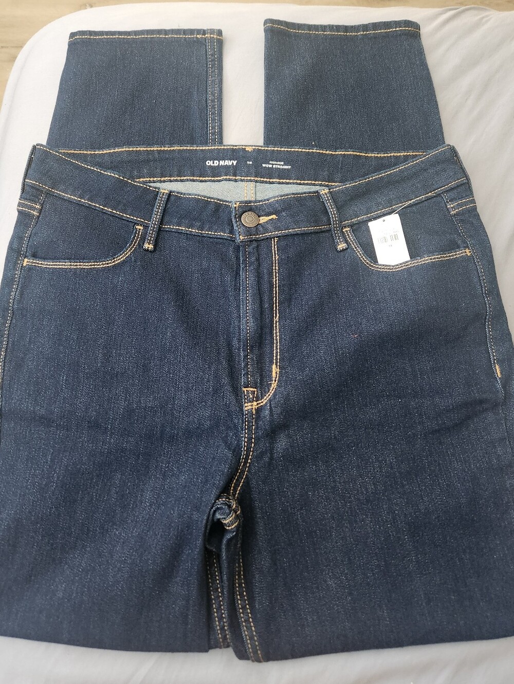 Old Navy Women's Dark Straight-Leg Jeans